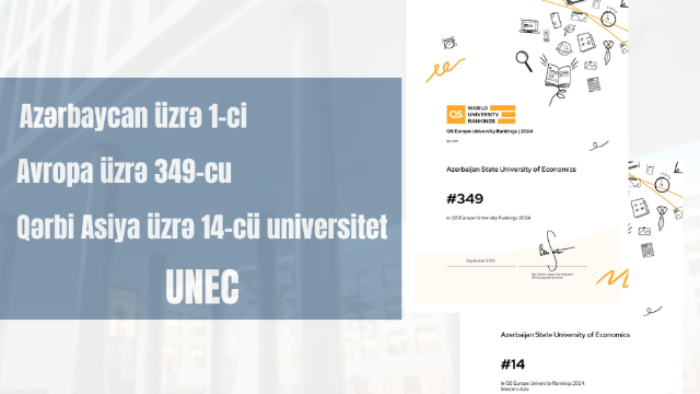 Avropanın 349-cu, Qərbi Asiyanın 14-cü, Azərbaycanın 1-ci universiteti - UNEC!